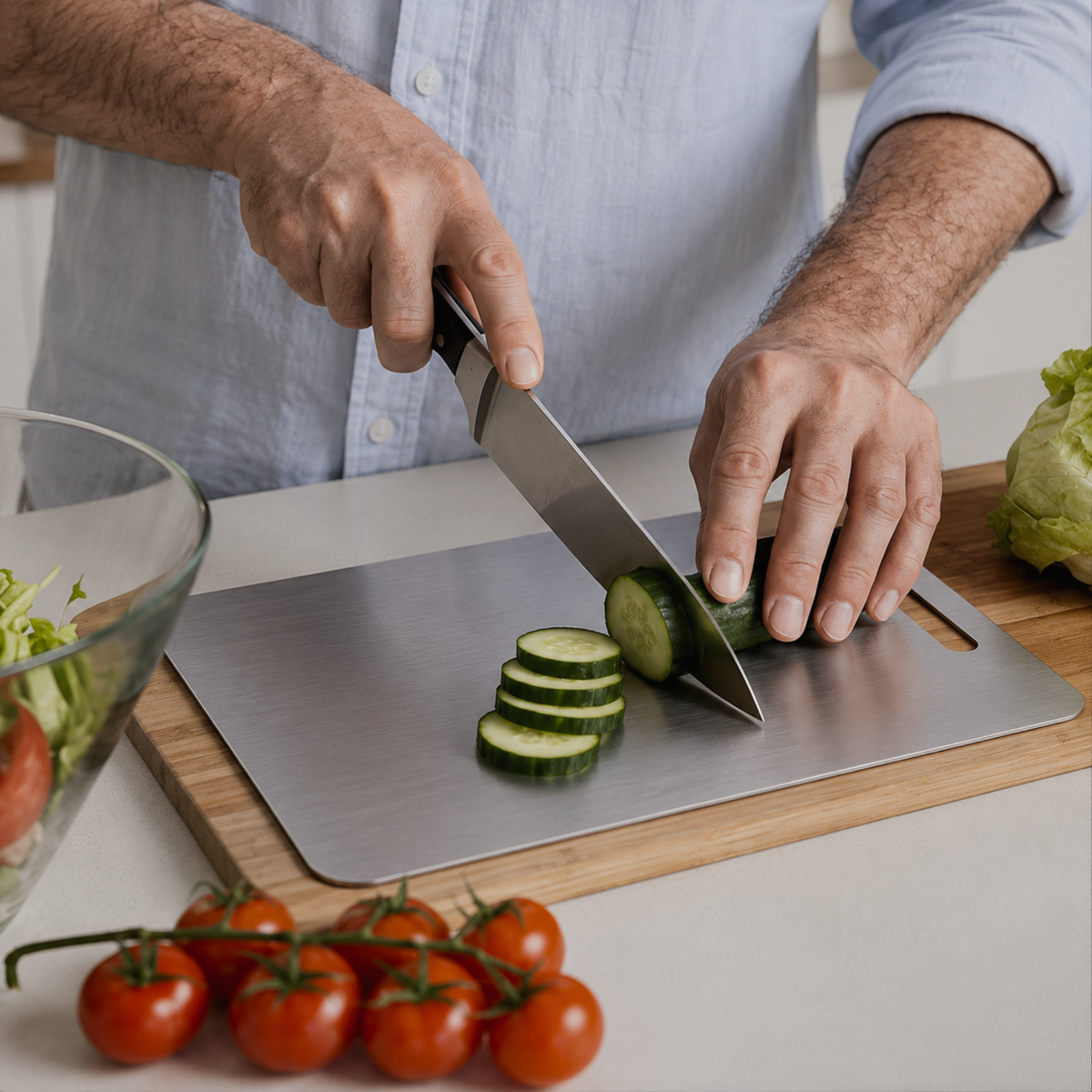 STALVEN SteelBoard™ – Skärbräda i rostfritt stål